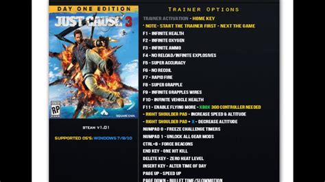 just cause 3 trainer.